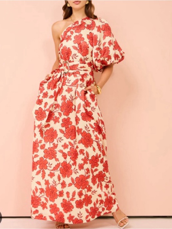 Anthropologie Dresses & Skirts - Anthropologie Hansen & Gretel Carmen One Shoulder Maxi Dress Women's Medium